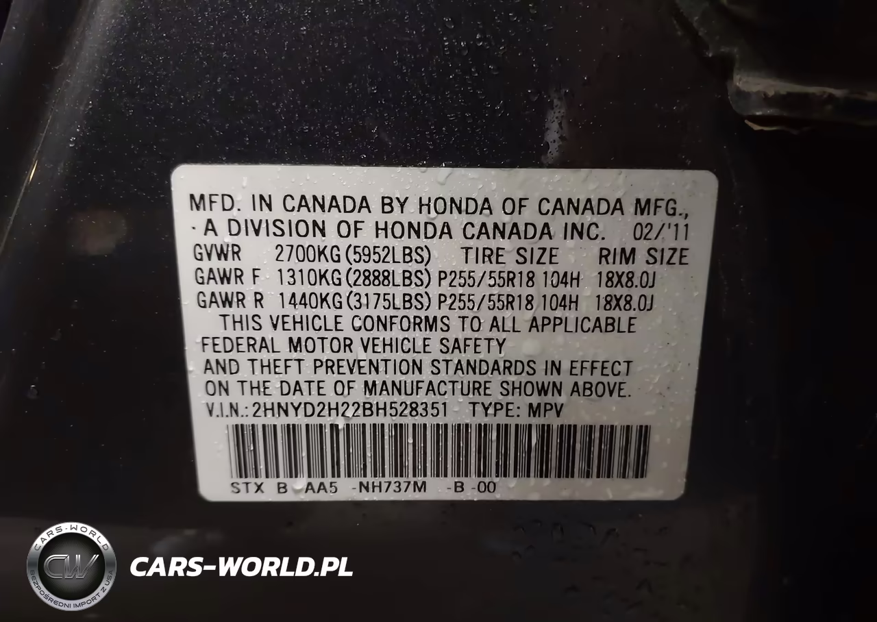 2011 Acura Mdx VIN:2HNYD2H22BH528351 - 9