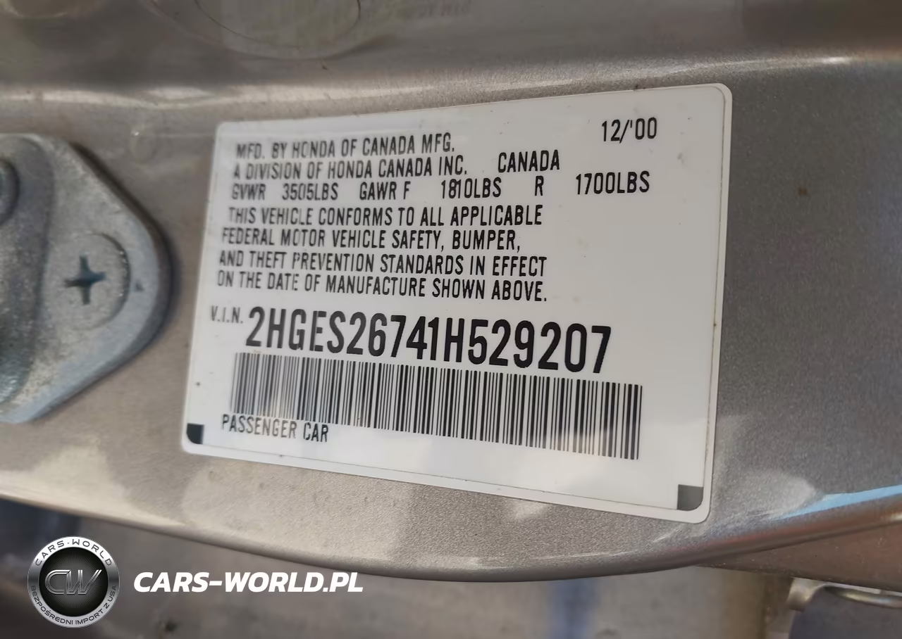 2001 Honda Civic Ex VIN:2HGES26741H529207 - 9