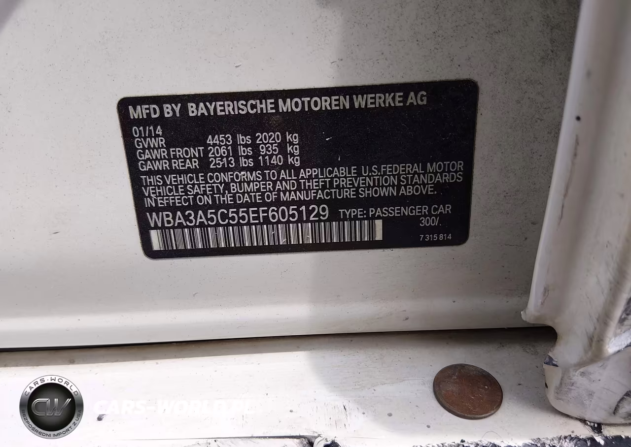 2014 BMW 328I VIN:WBA3A5C55EF605129 - 9