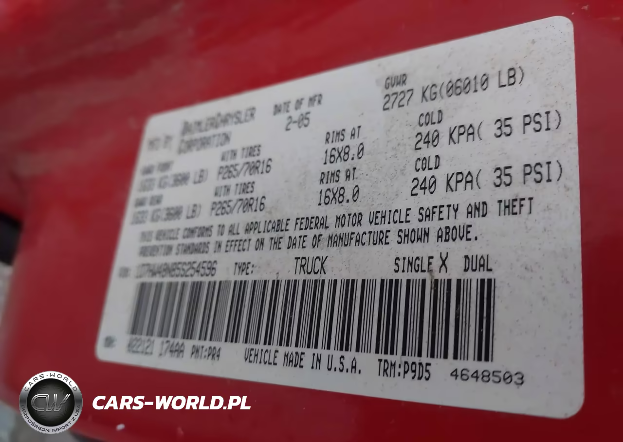 2005 Dodge Dakota Slt VIN:1D7HW48N85S254596 - 9