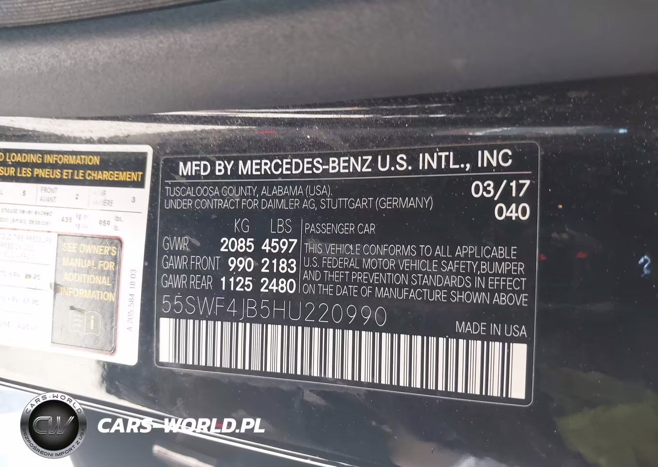 2017 Mercedes-Benz C 300 VIN:55SWF4JB5HU220990 - 9