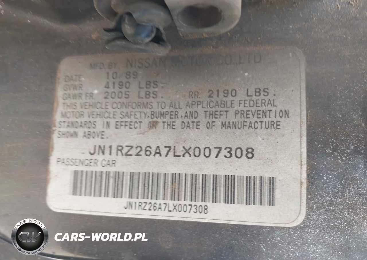 1990 Nissan 300Zx 2+2 VIN:JN1RZ26A7LX007308 - 9