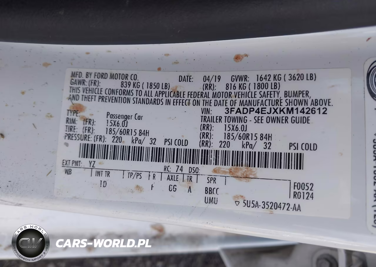 2019 Ford Fiesta Se VIN:3FADP4EJXKM142612 - 9