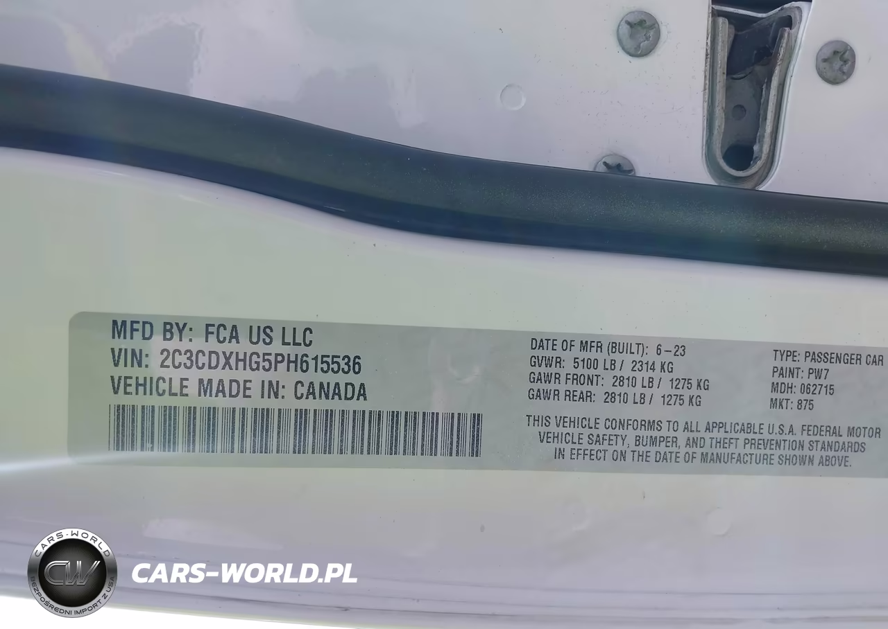 2023 Dodge Charger Gt VIN:2C3CDXHG5PH615536 - 9