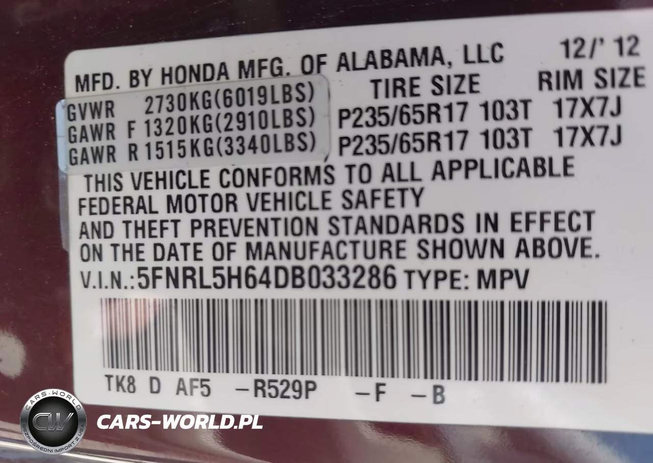 2013 Honda Odyssey Ex-L VIN:5FNRL5H64DB033286 - 9