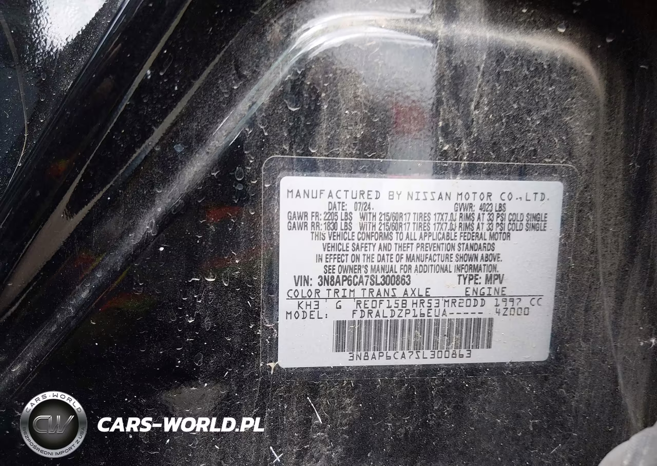 2025 Nissan Kicks Sv Fwd VIN:3N8AP6CA7SL300863 - 9