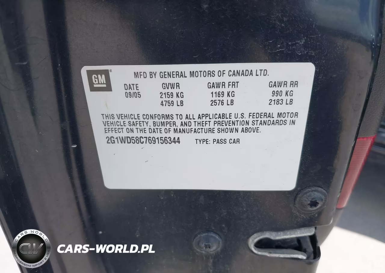2006 Chevrolet Impala Ss VIN:2G1WD58C769156344 - 9