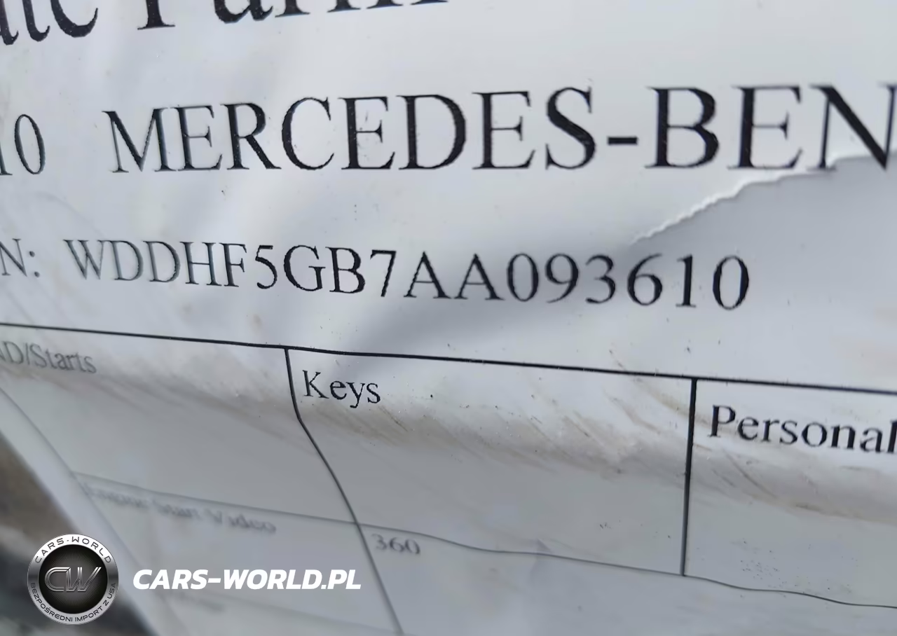 2010 Mercedes-Benz E 350 VIN:WDDHF5GB7AA093610 - 9