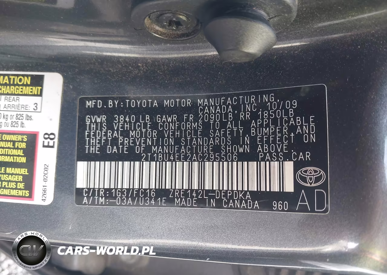 2010 Toyota Corolla Le VIN:2T1BU4EE2AC295506 - 9