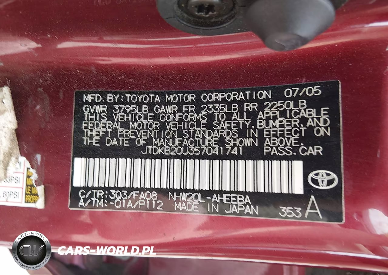 2005 Toyota Prius VIN:JTDKB20U357041741 - 9