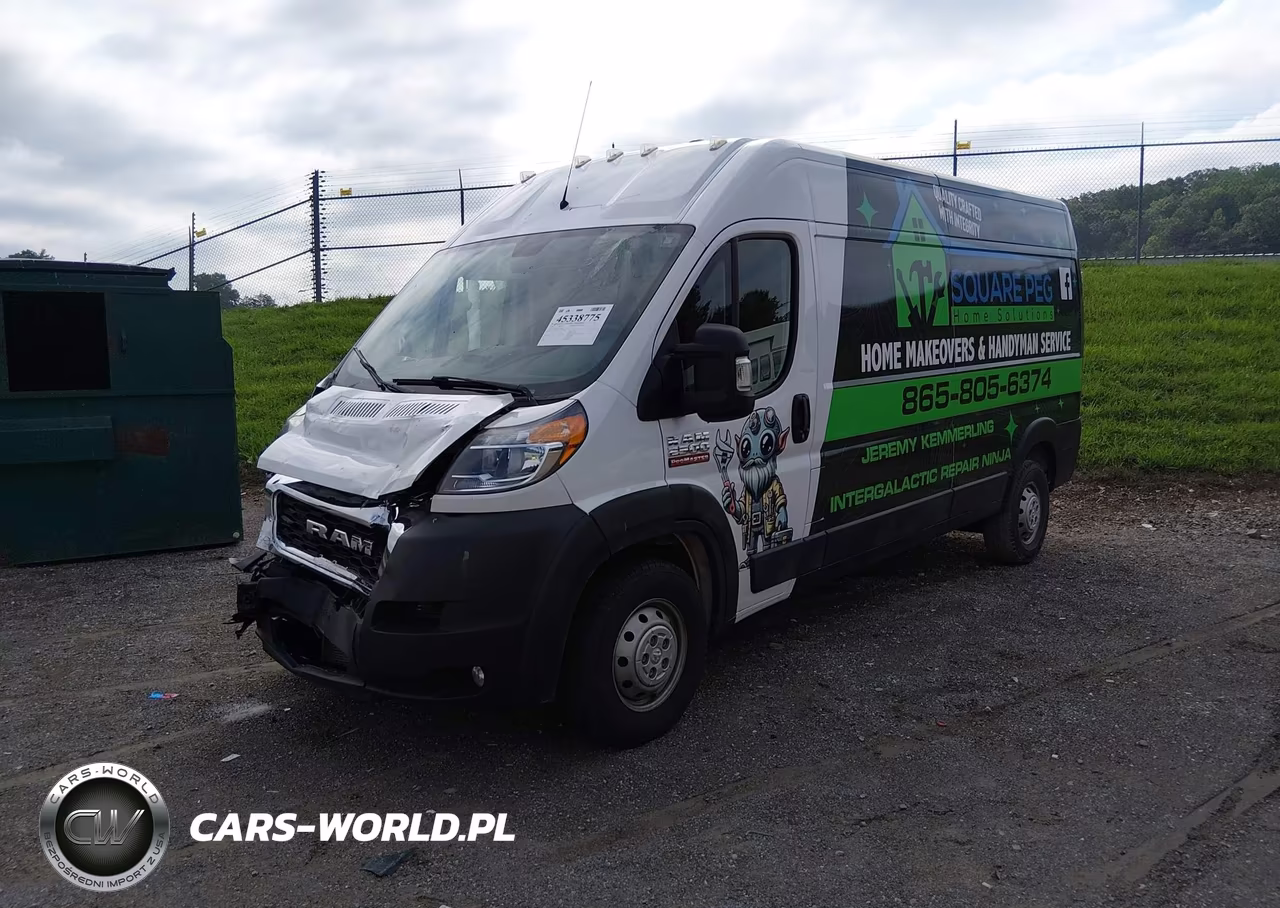 2019 Ram Promaster 2500 High Roof 159 Wb VIN:3C6TRVDG9KE503809 - 2