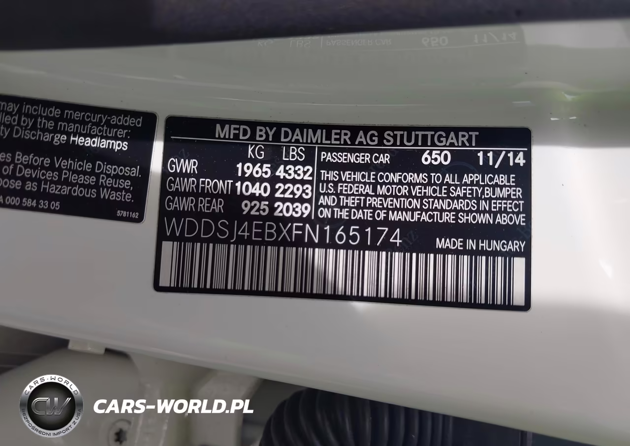 2015 Mercedes-Benz Cla 250 VIN:WDDSJ4EBXFN165174 - 9