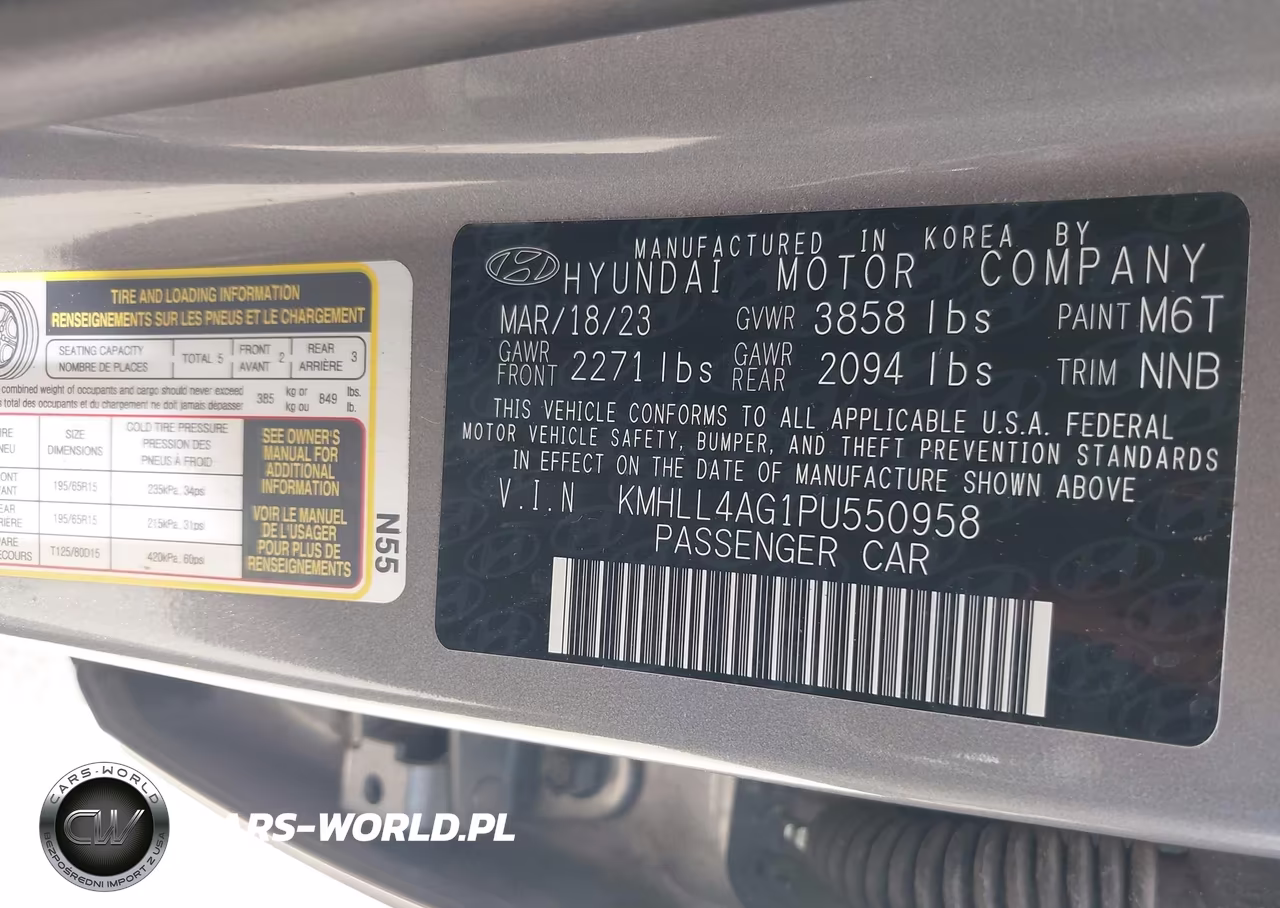 2023 Hyundai Elantra Se VIN:KMHLL4AG1PU550958 - 9