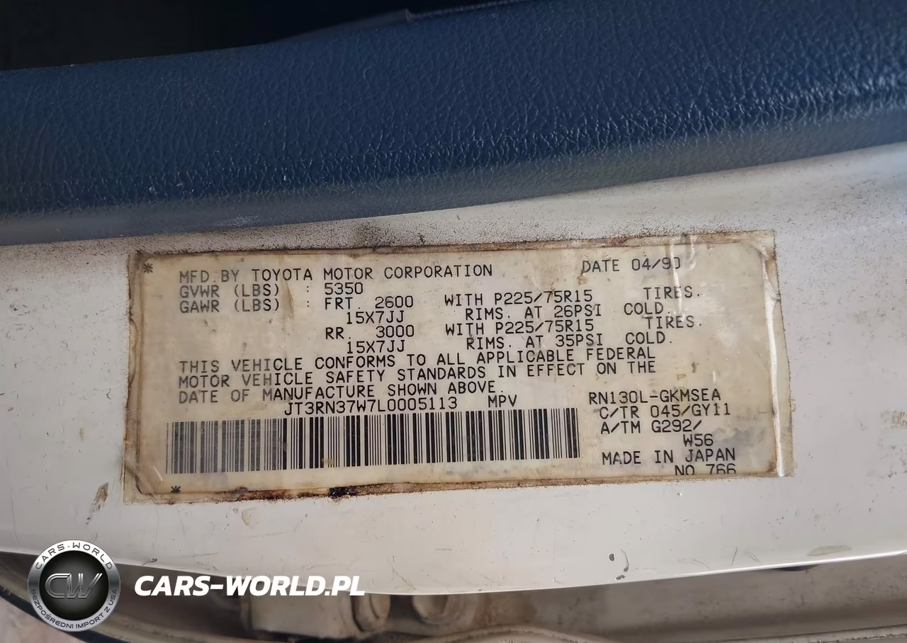 1990 Toyota 4Runner Rn37 VIN:JT3RN37W7L0005113 - 9