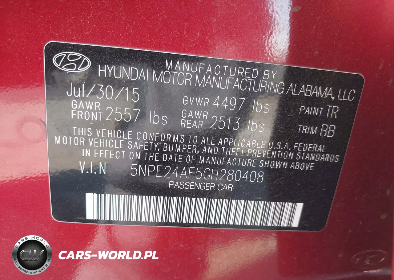 2016 Hyundai Sonata Se VIN:5NPE24AF5GH280408 - 9