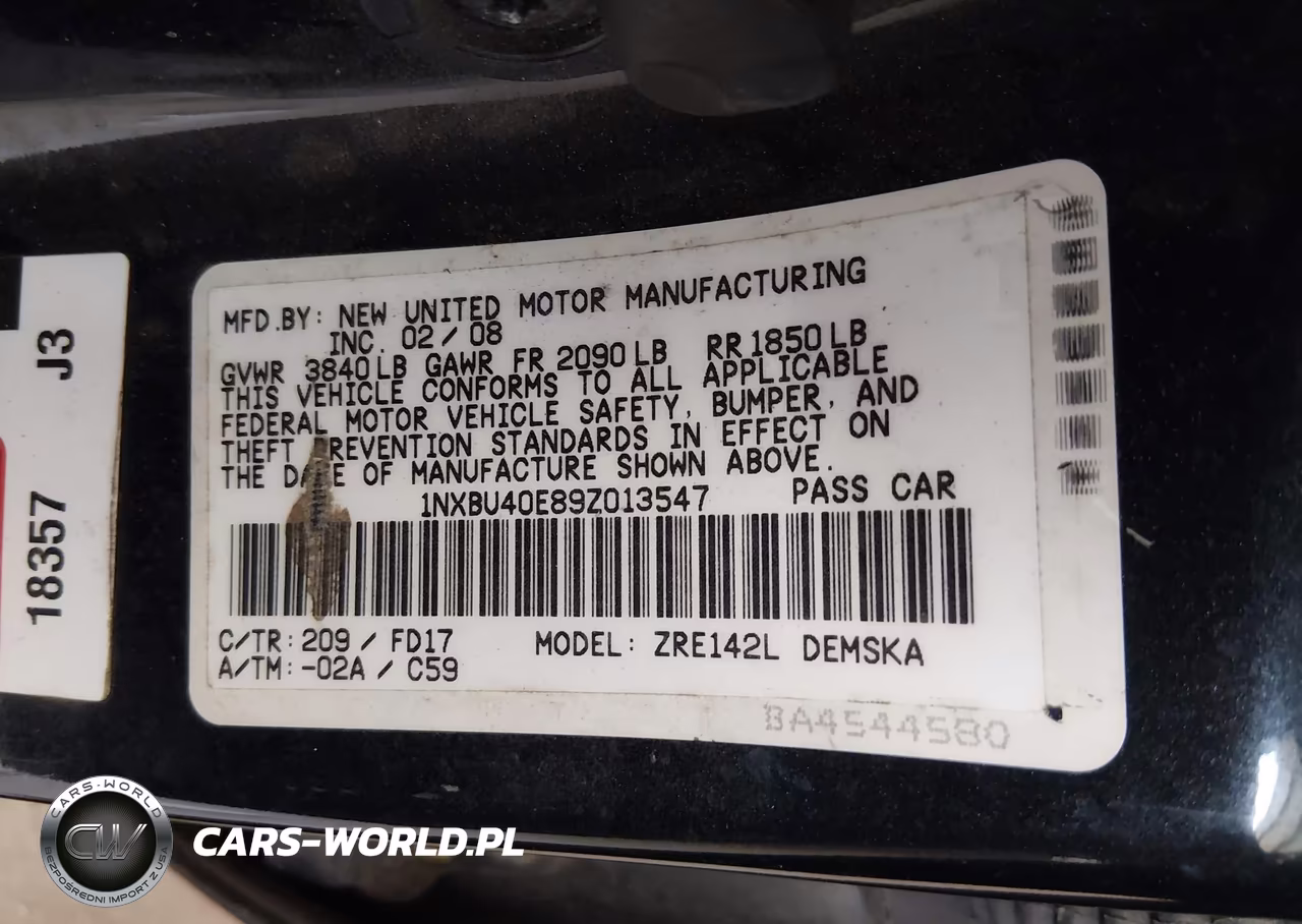 2009 Toyota Corolla S VIN:1NXBU40E89Z013547 - 9