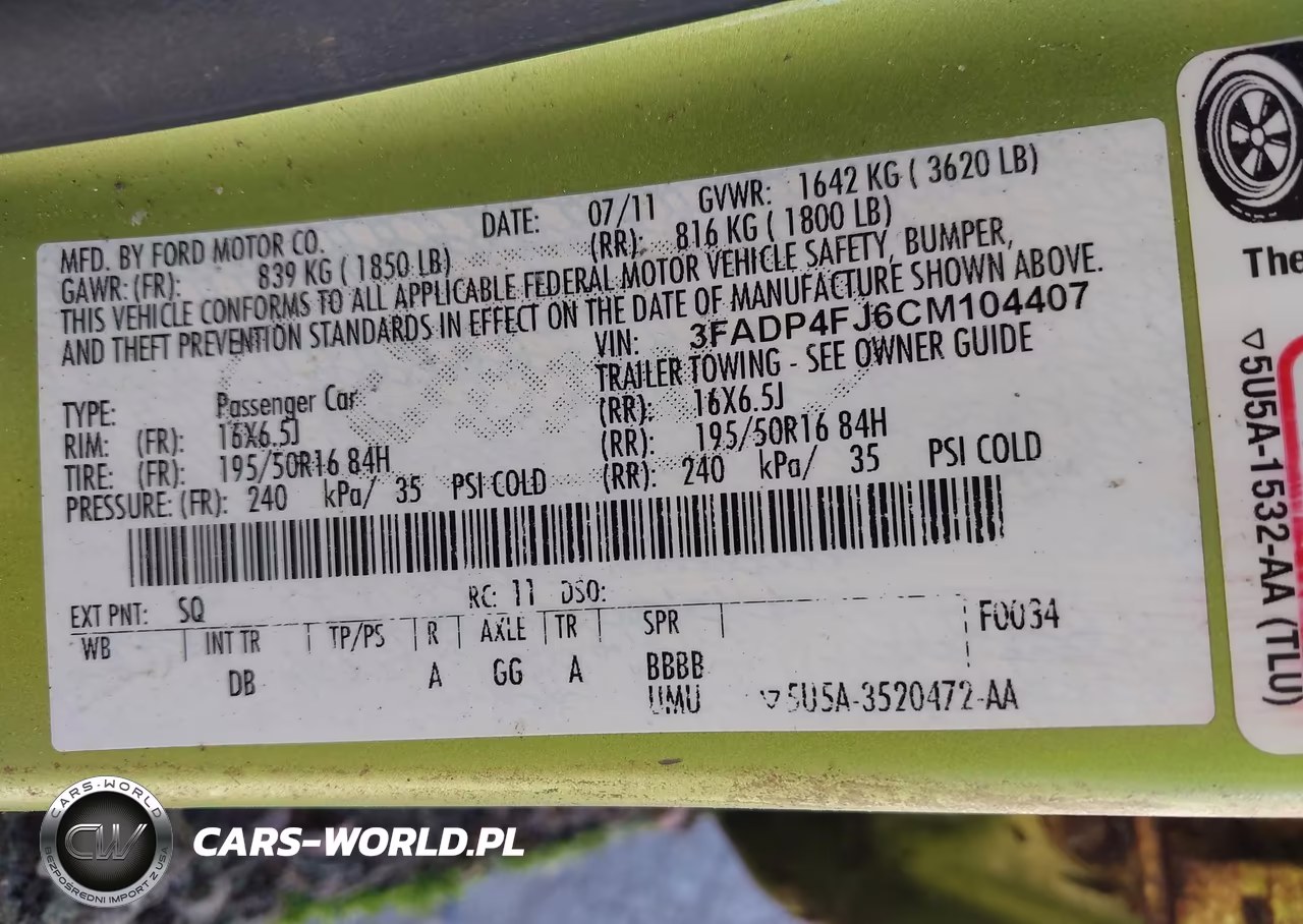 2012 Ford Fiesta Ses VIN:3FADP4FJ6CM104407 - 9