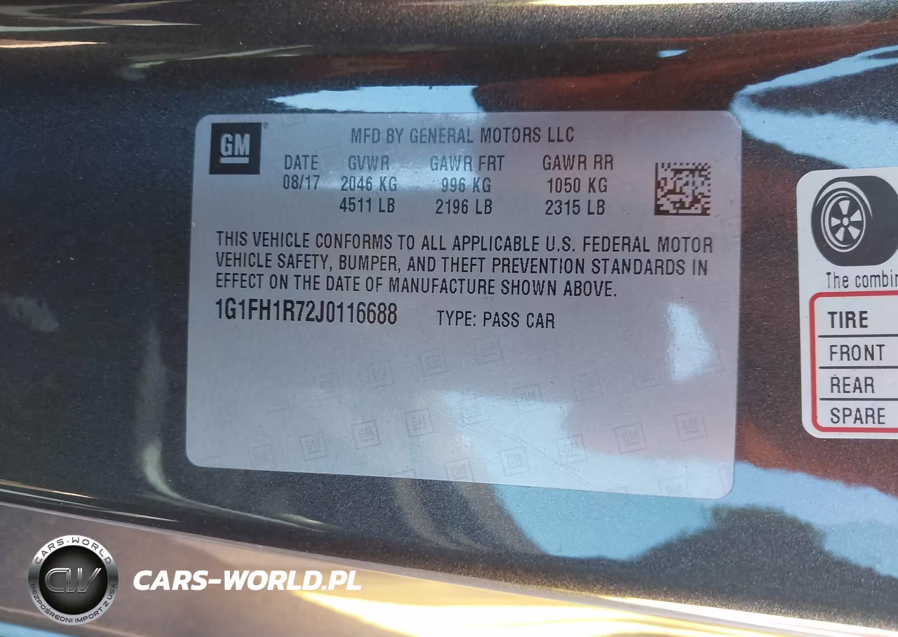 2018 Chevrolet Camaro 2Ss VIN:1G1FH1R72J0116688 - 9