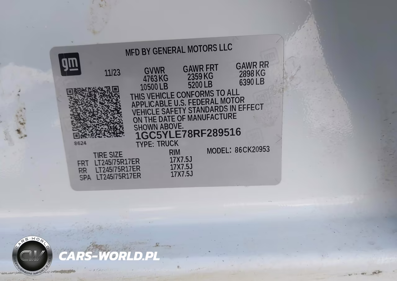 2024 Chevrolet Silverado 2500Hd 4Wd Long Bed Work Truck VIN:1GC5YLE78RF289516 - 9