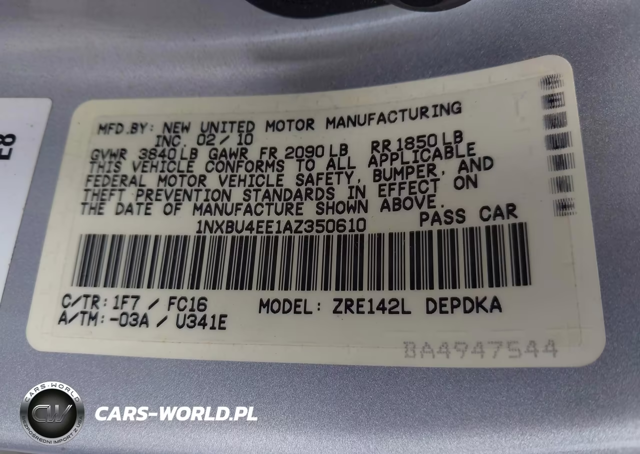 2010 Toyota Corolla Le VIN:1NXBU4EE1AZ350610 - 9