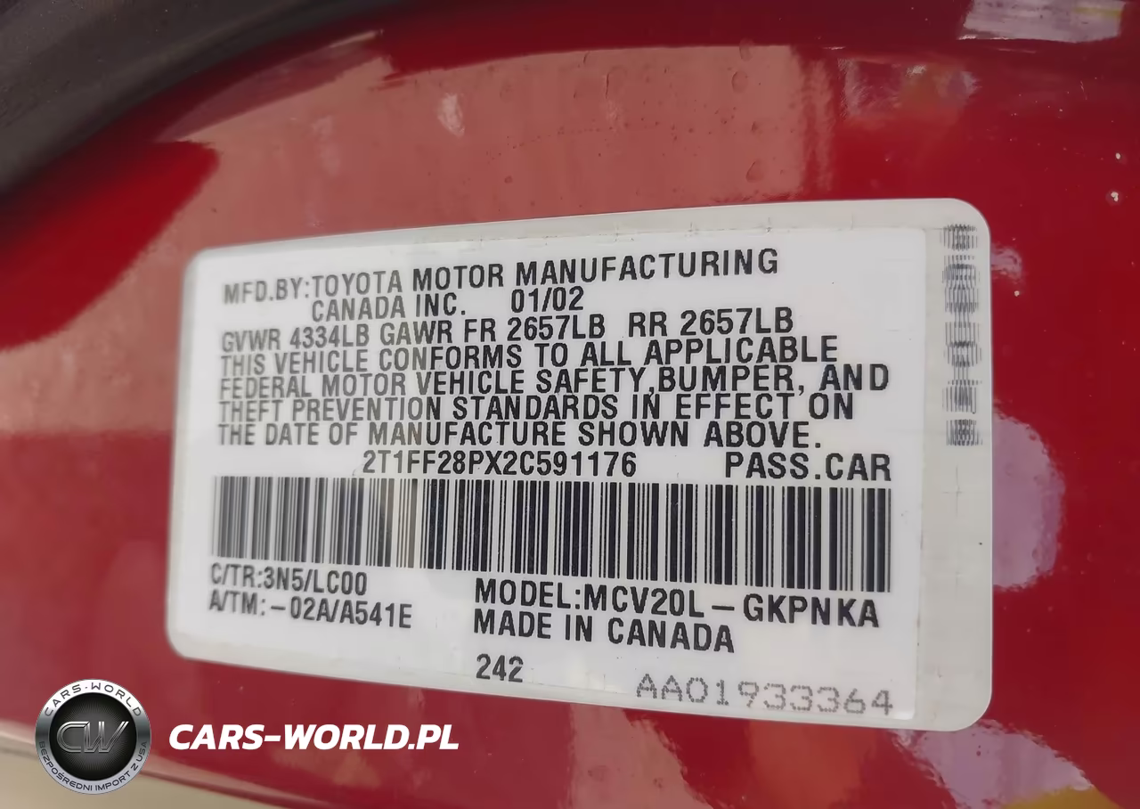 2002 Toyota Camry Solara Sle VIN:2T1FF28PX2C591176 - 9