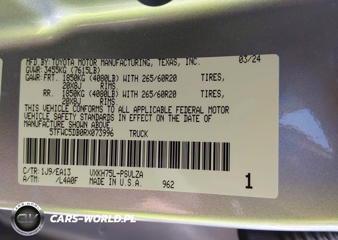 2024 Toyota Tundra Hybrid Limited 4Wd VIN:5TFWC5DB0RX073996 - 9