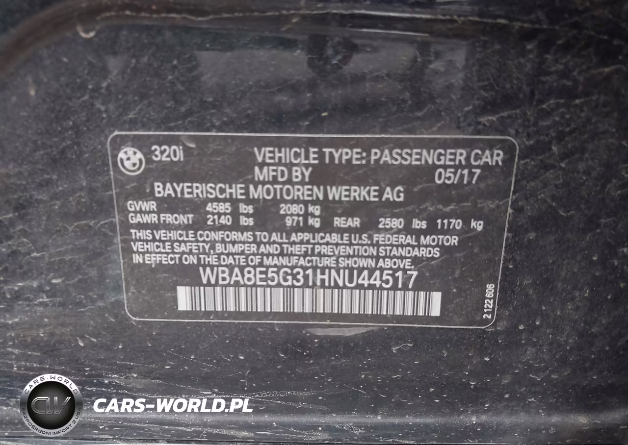 2017 BMW 320I xDrive VIN:WBA8E5G31HNU44517 - 9