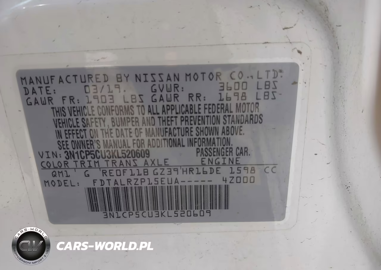 2019 Nissan Kicks S VIN:3N1CP5CU3KL520609 - 9