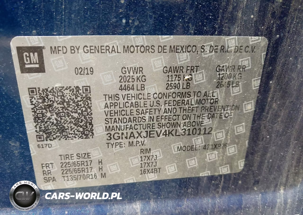 2019 Chevrolet Equinox Lt VIN:3GNAXJEV4KL310112 - 9