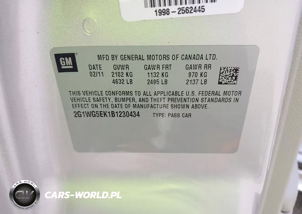 2011 Chevrolet Impala Lt VIN:2G1WG5EK1B1230434 - 9