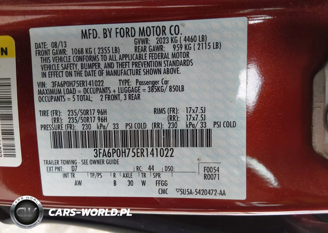 2014 Ford Fusion Se VIN:3FA6P0H75ER141022 - 9