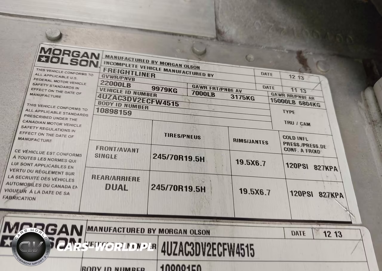 2014 Freightliner Chassis M Line Walk-In Van VIN:4UZAC3DV2ECFW4515 - 8