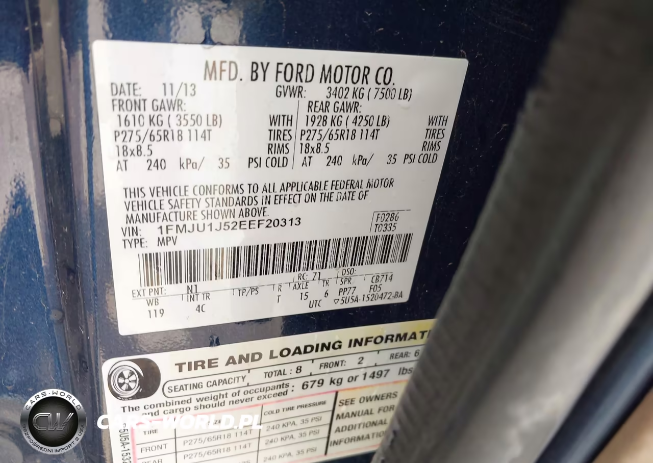 2014 Ford Expedition Xlt VIN:1FMJU1J52EEF20313 - 9