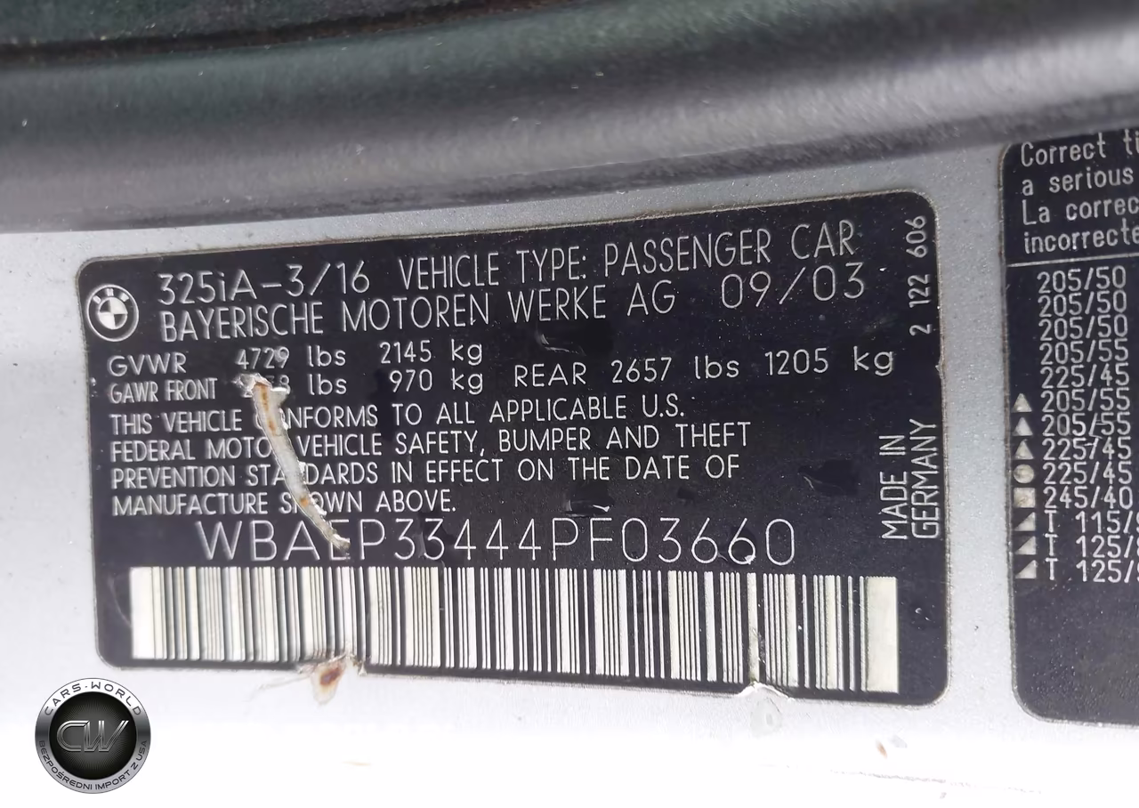 2004 BMW 325Xit VIN:WBAEP33444PF03660 - 9