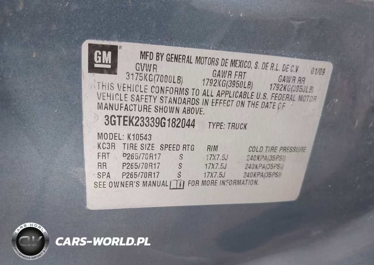 2009 GMC Sierra 1500 Sle VIN:3GTEK23339G182044 - 9