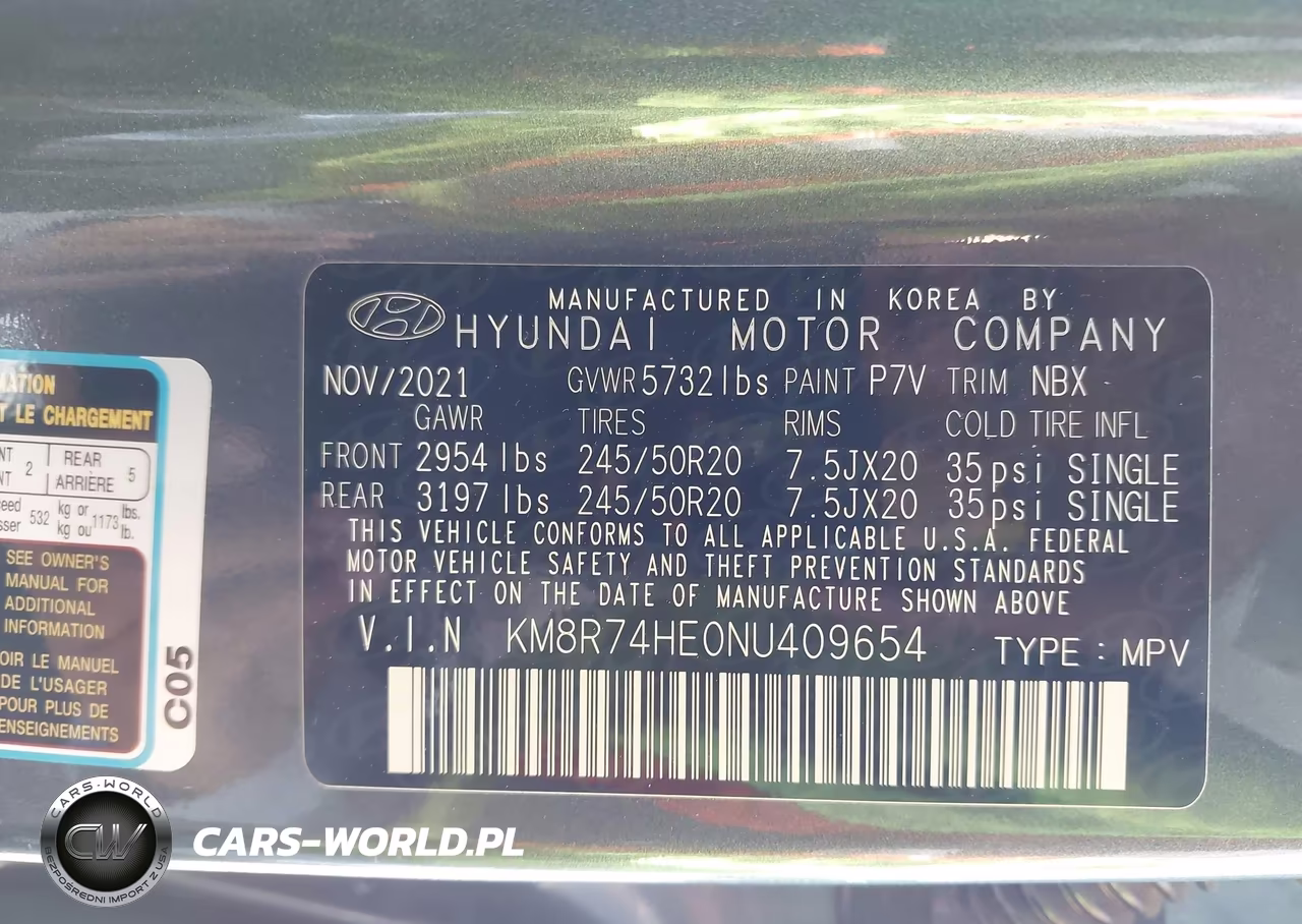 2022 Hyundai Palisade Calligraphy VIN:KM8R74HE0NU409654 - 9