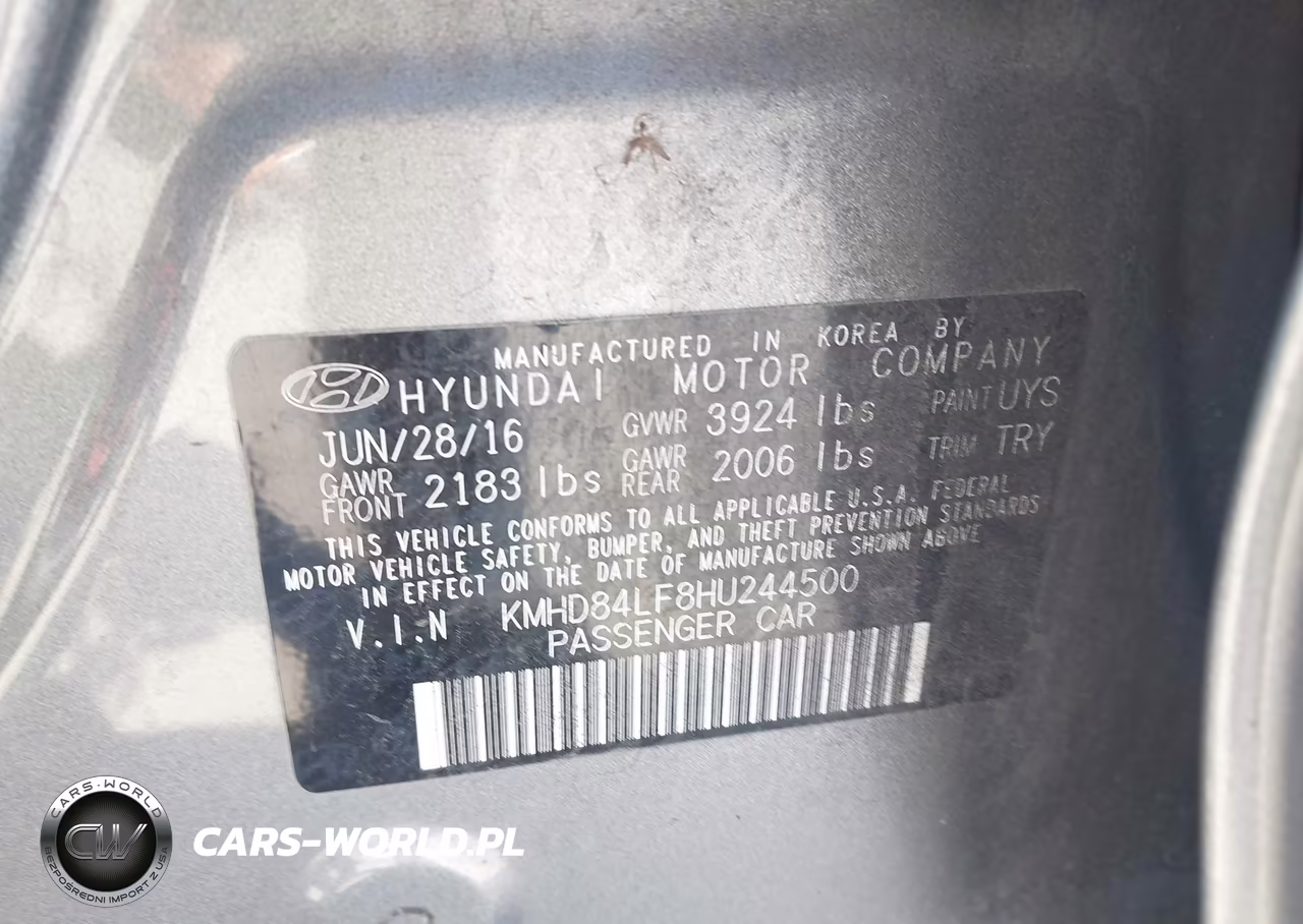 2017 Hyundai Elantra Value Edition VIN:KMHD84LF8HU244500 - 9