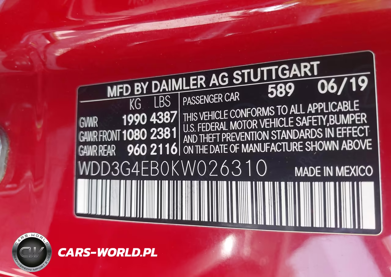 2019 Mercedes-Benz A 220 VIN:WDD3G4EB0KW026310 - 9