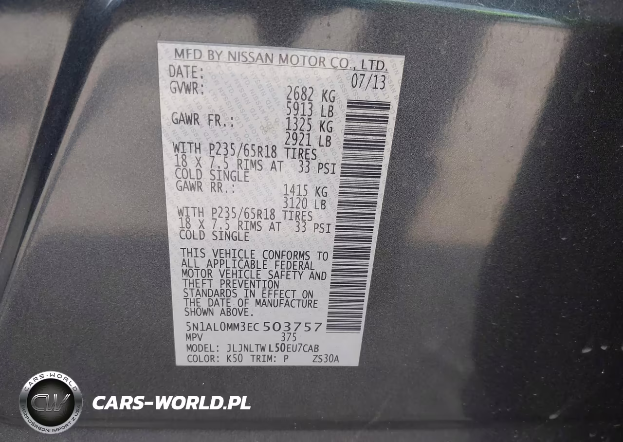 2014 Infiniti Qx60 VIN:5N1AL0MM3EC503757 - 9