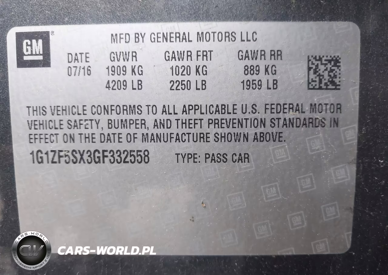 2016 Chevrolet Malibu 2Lt VIN:1G1ZF5SX3GF332558 - 9