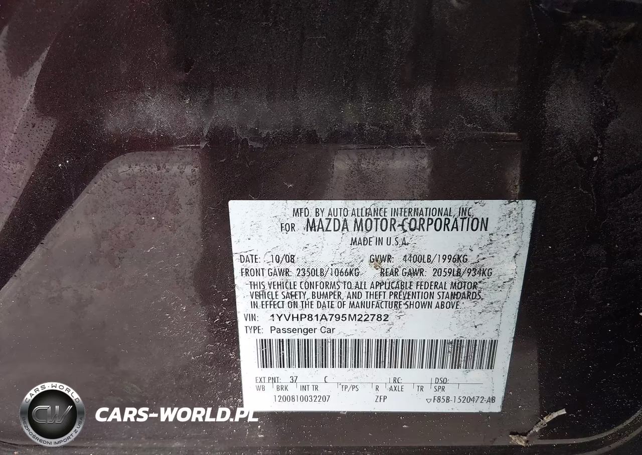 2009 Mazda Mazda6 I Sport VIN:1YVHP81A795M22782 - 9