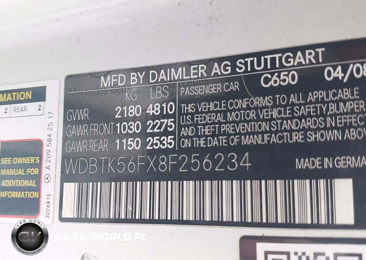 2008 Mercedes-Benz Clk 350 VIN:WDBTK56FX8F256234 - 9
