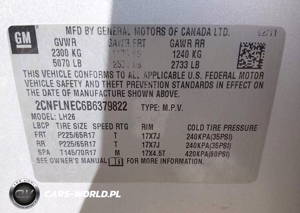 2011 Chevrolet Equinox 2Lt VIN:2CNFLNEC6B6379822 - 9