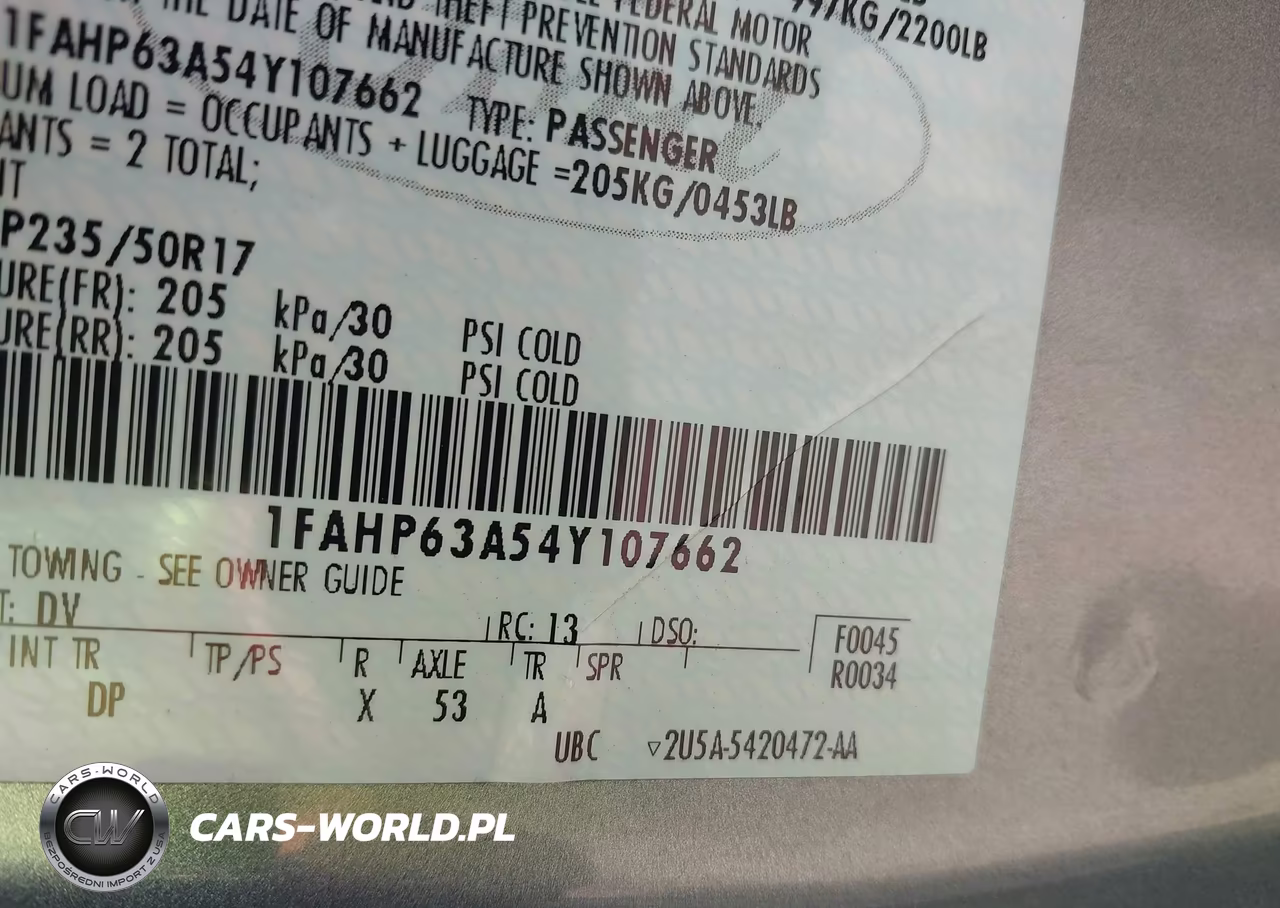 2004 Ford Thunderbird VIN:1FAHP63A54Y107662 - 9