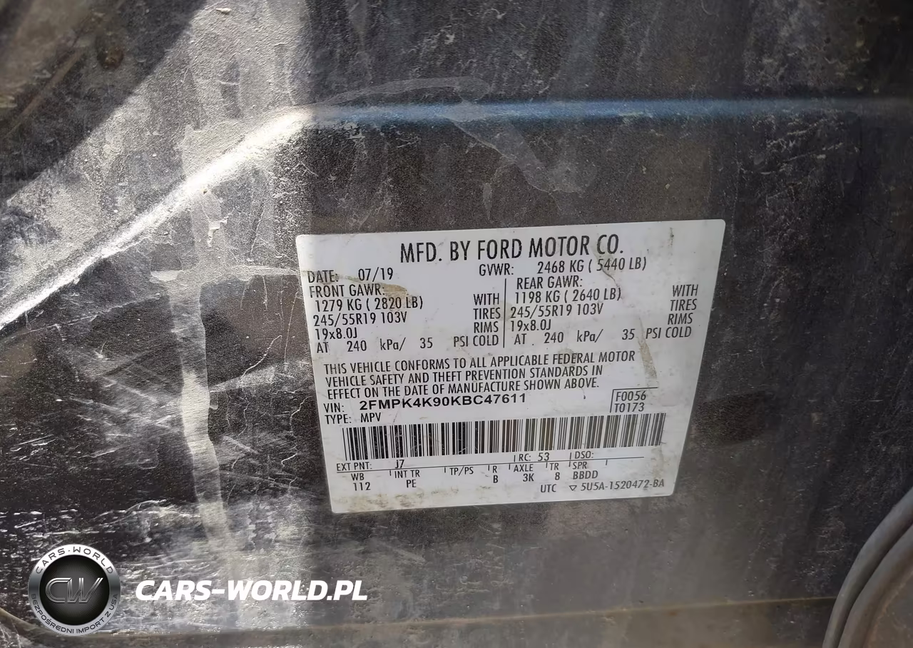 2019 Ford Edge Titanium VIN:2FMPK4K90KBC47611 - 9
