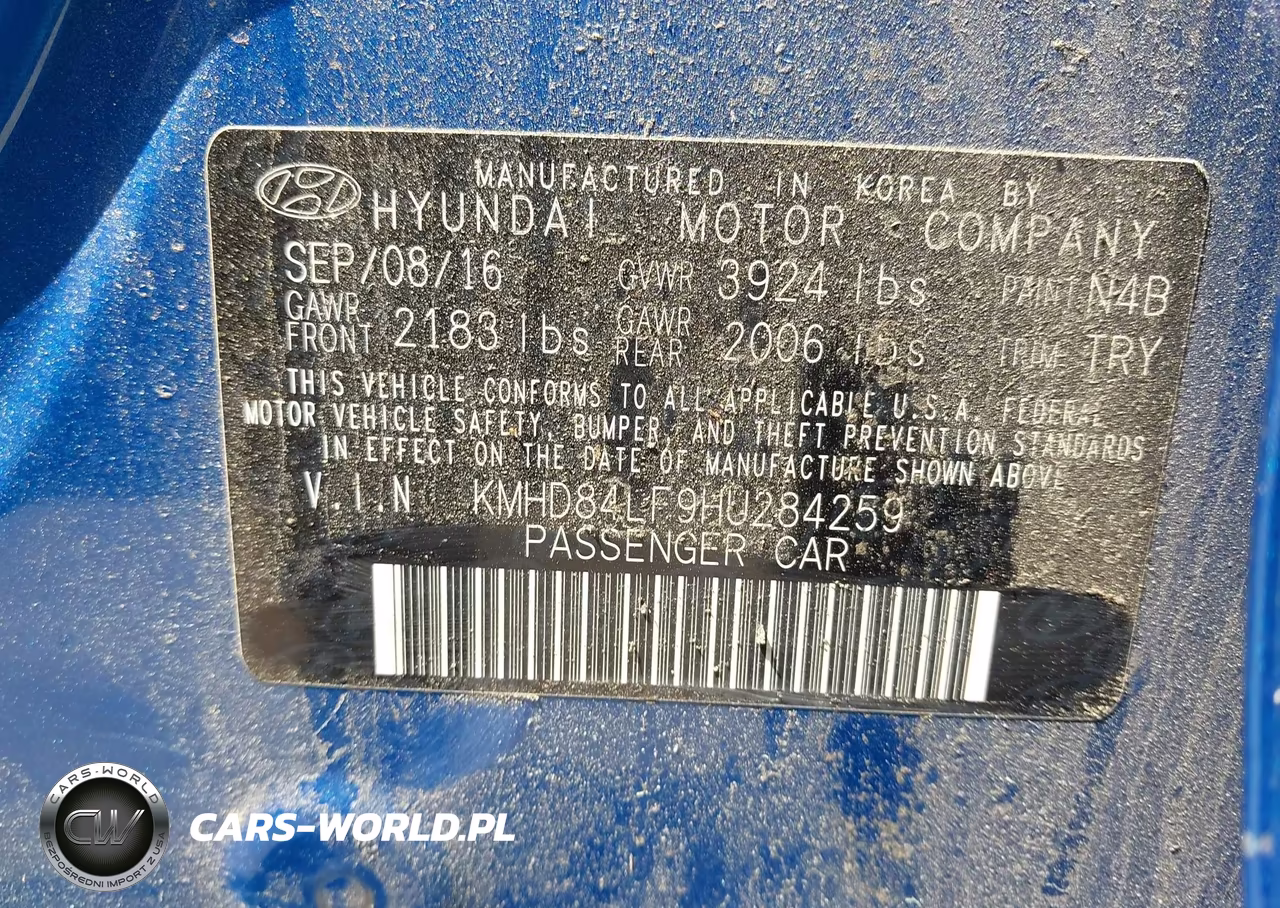 2017 Hyundai Elantra Limited VIN:KMHD84LF9HU284259 - 9