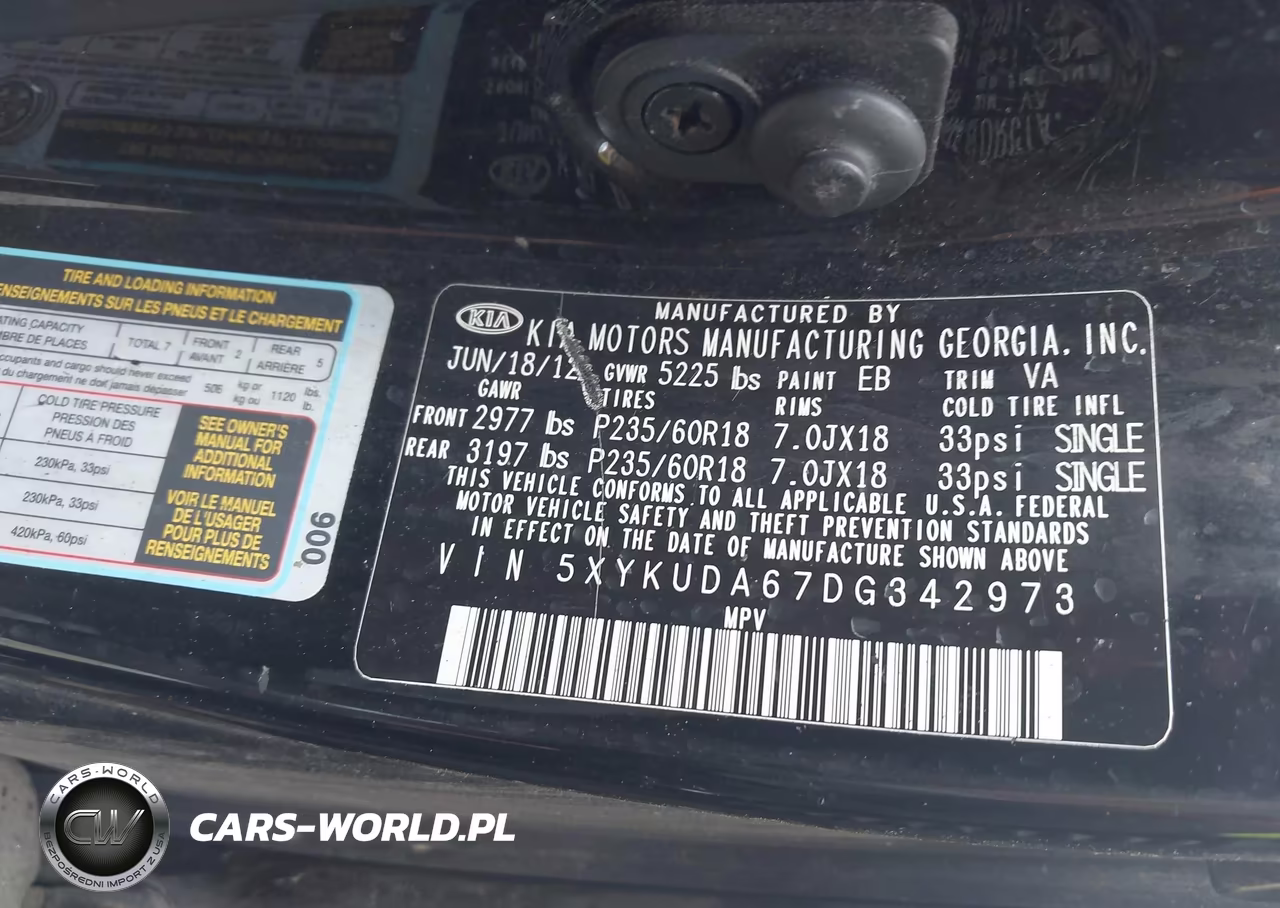 2013 Kia Sorento Ex VIN:5XYKUDA67DG342973 - 9