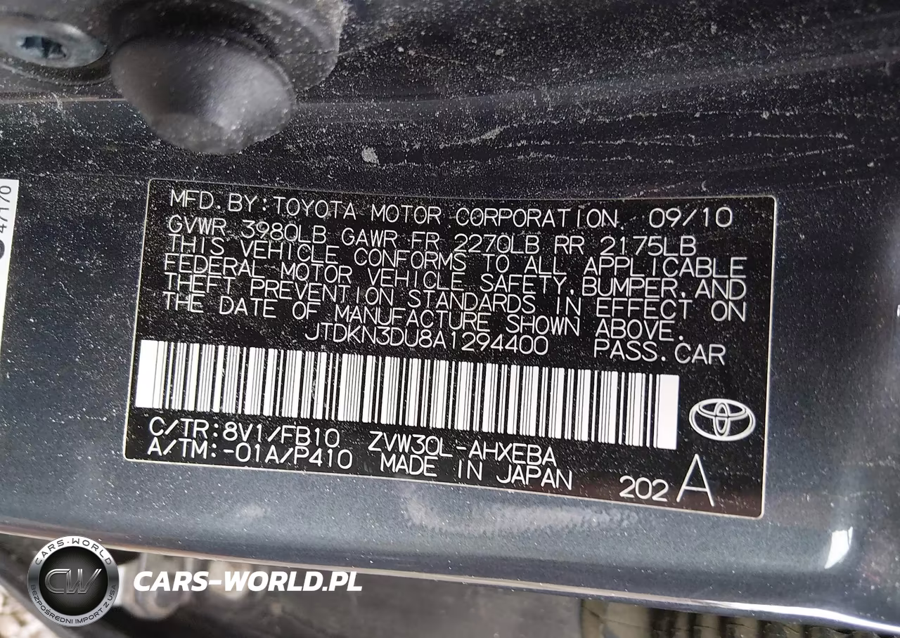 2010 Toyota Prius Iii VIN:JTDKN3DU8A1294400 - 9