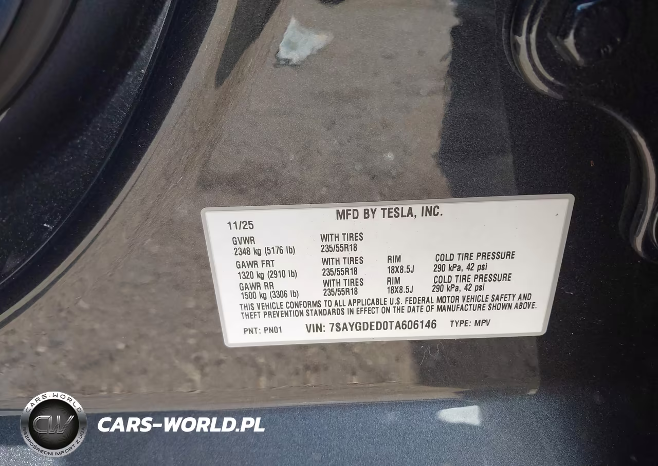 2026 Tesla Model Y VIN:7SAYGDED0TA606146 - 9