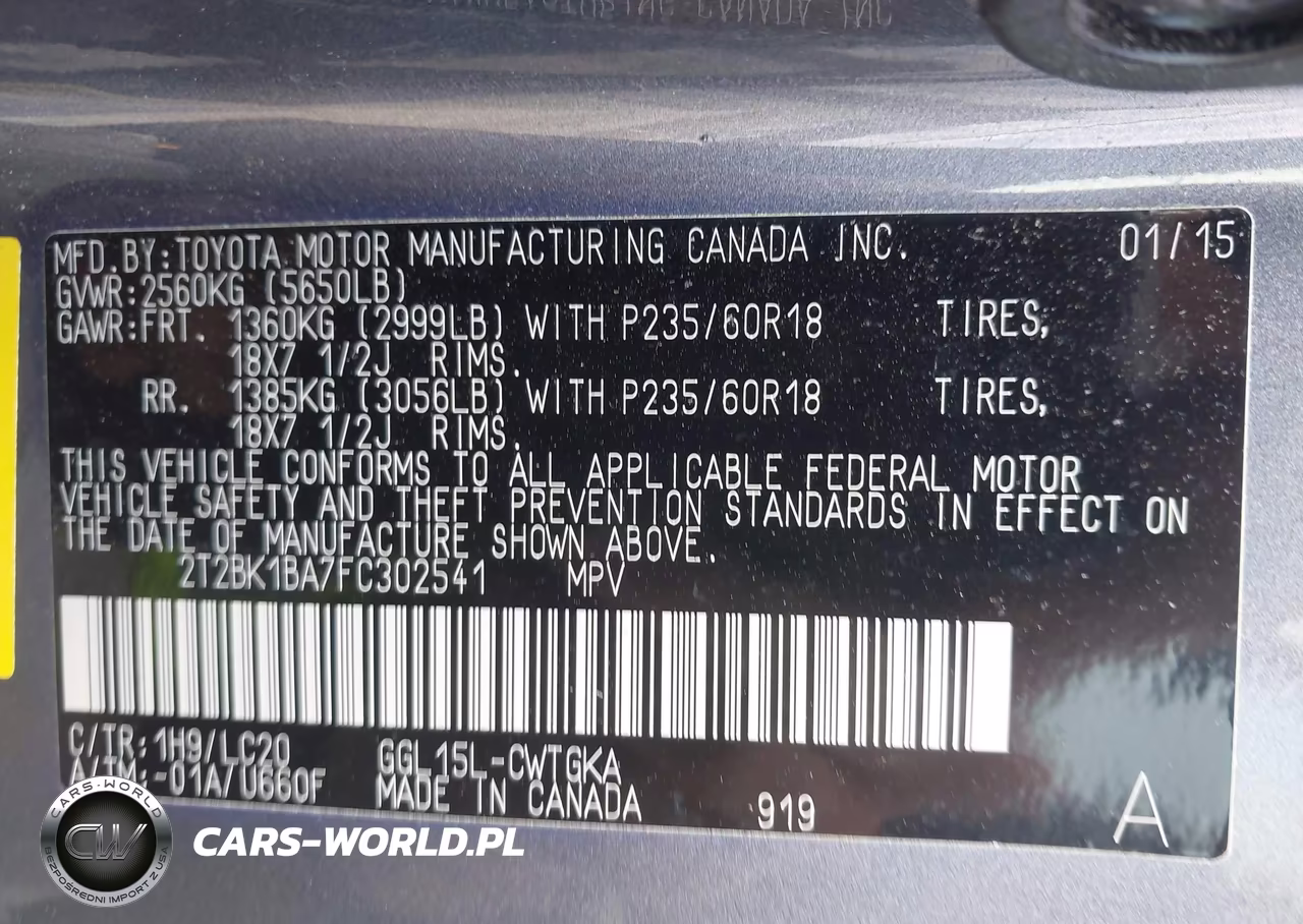 2015 Lexus Rx 350 VIN:2T2BK1BA7FC302541 - 9